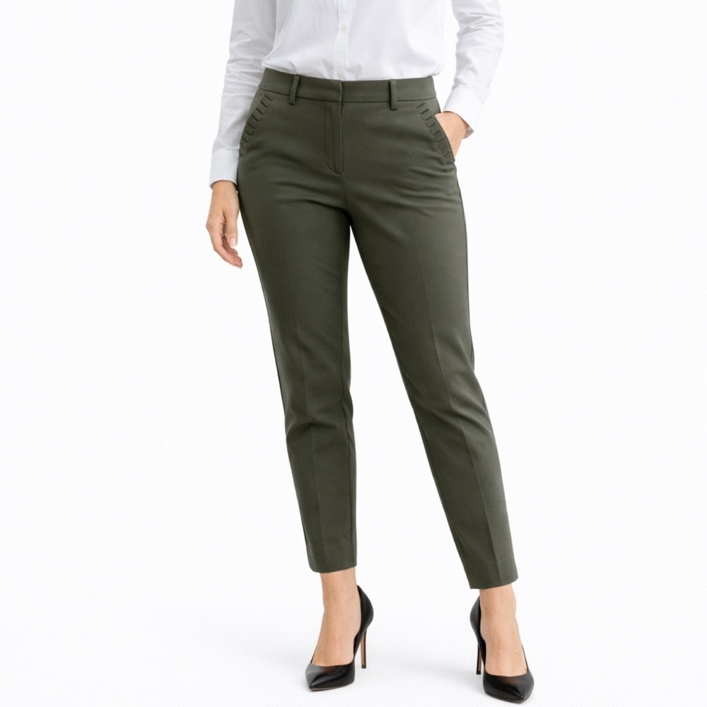 Express Dark Olive Women's Straight Leg Pants